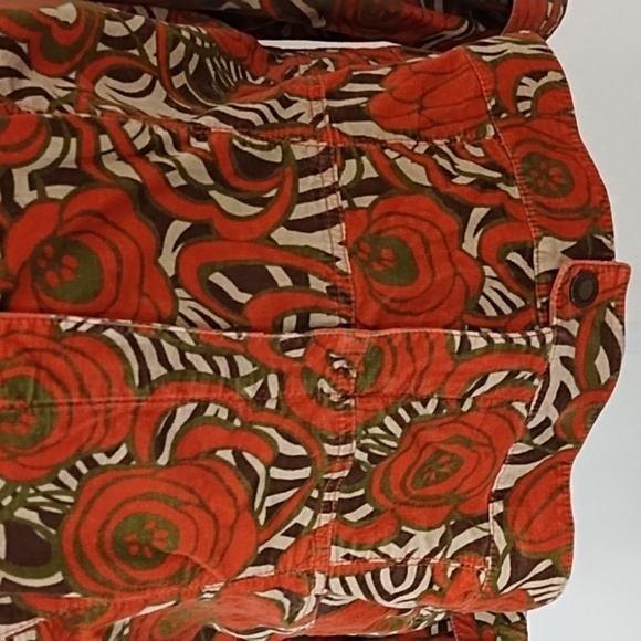 Jones NY XL Soft Fine Wale Stretch Print Cotton Corduroy Jean Jacket - Picture 5 of 16